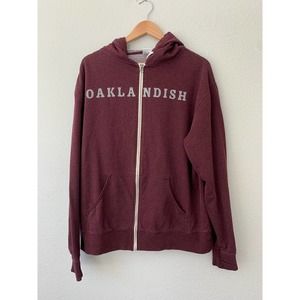 Maroon Oaklandish Tree of Life Classic Tree Logo Full-zip Sweatshirt Large